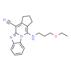 11-[(3-ethoxypropyl)amino]-2,3-dihydro-1H-cyclopenta[4,5]pyrido[1,2-a]benzimidazole-4-carbonitrile Structure