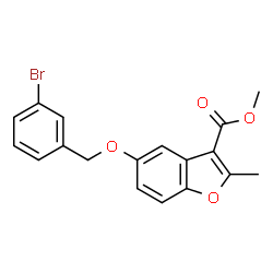 methyl 5-((3-bromobenzyl)oxy)-2-methylbenzofuran-3-carboxylate结构式