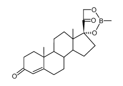 17,21-[(Methylboranediyl)bisoxy]pregn-4-ene-3,20-dione structure