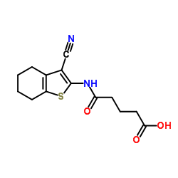 5-[(3-CYANO-4,5,6,7-TETRAHYDRO-1-BENZOTHIEN-2-YL)AMINO]-5-OXOPENTANOIC ACID Structure