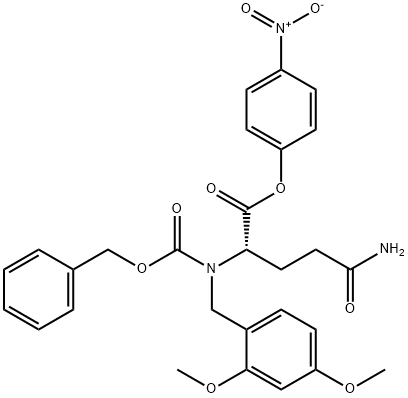 N5-[(2,4-Dimethoxyphenyl)methyl]-N2-[(benzyloxy)carbonyl]-L-glutamine 4-nitrophenyl ester结构式