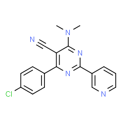 4-(4-Chlorophenyl)-6-(dimethylamino)-2-(3-pyridinyl)-5-pyrimidinecarbonitrile picture