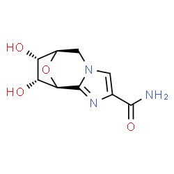 6,9-Epoxy-5H-imidazo[1,2-a]azepine-2-carboxamide, 6,7,8,9-tetrahydro-7,8-dihydroxy-, (6R,7S,8R,9S)- (9CI)结构式