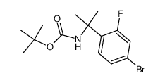 tert-Butyl N-{1-(4-bromo-2-fluorophenyl)-1-methylethyl}carbamate Structure