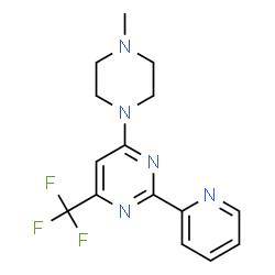 4-(4-METHYLPIPERAZINO)-2-(2-PYRIDINYL)-6-(TRIFLUOROMETHYL)PYRIMIDINE Structure