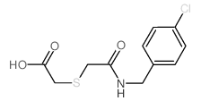 2-((2-[(4-CHLOROBENZYL)AMINO]-2-OXOETHYL)SULFANYL)ACETIC ACID结构式