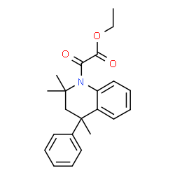 Ethyl oxo(2,2,4-trimethyl-4-phenyl-3,4-dihydroquinolin-1(2H)-yl)acetate结构式