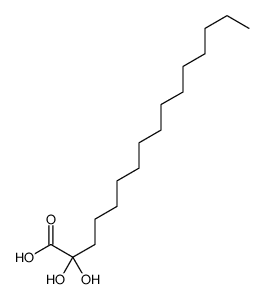 2,2-dihydroxyhexadecanoic acid Structure