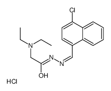 N-[(E)-(4-chloronaphthalen-1-yl)methylideneamino]-2-(diethylamino)acetamide,hydrochloride Structure