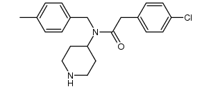 N-((4-methylphenyl)methyl)-N-(1-piperidin-4-yl)-4-chlorophenylacetamide Structure