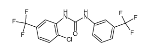 N-(2-chloro-5-trifluoromethyl-phenyl)-N'-(3-trifluoromethyl-phenyl)-urea结构式