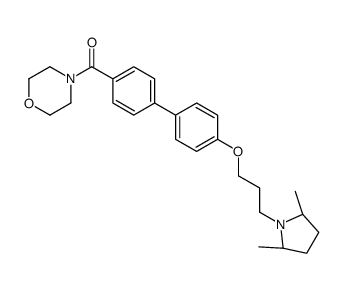 (4'-{3-[(2R,5R)-2,5-Dimethyl-1-pyrrolidinyl]propoxy}-4-biphenylyl )(4-morpholinyl)methanone结构式
