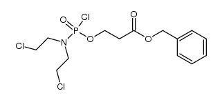 benzyl 3-(((bis(2-chloroethyl)amino)chlorophosphoryl)oxy)propanoate Structure