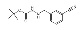 tert-butyl 2-(3-cyanobenzyl)hydrazinecarboxylate结构式