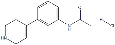 N-(3-(1,2,3,6-Tetrahydropyridin-4-yl)phenyl)acetamide hydrochloride结构式