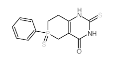 Phosphorino[4,3-d]pyrimidin-4(1H)-one,2,3,5,6,7,8-hexahydro-6-phenyl-2-thioxo-, 6-sulfide Structure