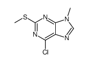 6-chloro-9-methyl-2-methylsulfanylpurine结构式