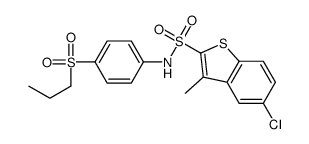 5-chloro-3-methyl-N-(4-propylsulfonylphenyl)-1-benzothiophene-2-sulfonamide Structure