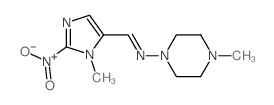 1-(3-methyl-2-nitro-imidazol-4-yl)-N-(4-methylpiperazin-1-yl)methanimine structure