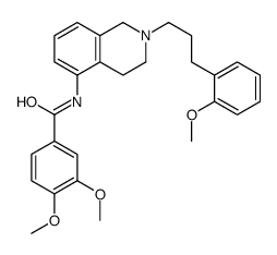 3,4-dimethoxy-N-[2-[3-(2-methoxyphenyl)propyl]-3,4-dihydro-1H-isoquinolin-5-yl]benzamide结构式