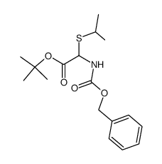 2-[N-(benzyloxycarbonyl)amino]-2-(isopropylthio)acetic acid tert-butyl ester Structure