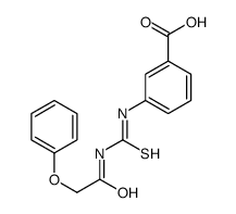 3-[(2-phenoxyacetyl)carbamothioylamino]benzoic acid结构式
