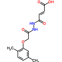 (2E)-4-{2-[(2,5-Dimethylphenoxy)acetyl]hydrazino}-4-oxo-2-butenoic acid Structure