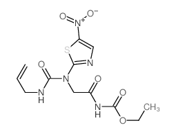 Carbamic acid,[[(5-nitro-2-thiazolyl)[(2-propenylamino)carbonyl]amino]acetyl]-, ethyl ester(9CI)结构式