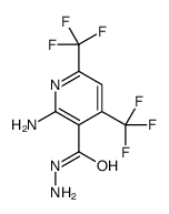 2-amino-4,6-bis(trifluoromethyl)pyridine-3-carbohydrazide Structure