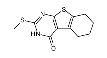 5,6,7,8-tetrahydro-2-(methylthio)[1]benzothieno[2,3-d]pyrimidin-4(1H)-one结构式