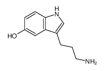 3-(3-amino-propyl)-indol-5-ol结构式