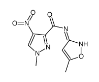 1H-Pyrazole-3-carboxamide,1-methyl-N-(5-methyl-3-isoxazolyl)-4-nitro-(9CI)结构式