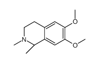 (1R)-6,7-dimethoxy-1,2-dimethyl-3,4-dihydro-1H-isoquinoline结构式