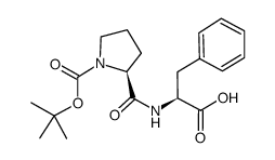 (S)-2-((S)-1-(叔丁氧基羰基)吡咯烷-2-甲酰氨基)-3-苯基丙酸结构式