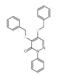 4,5-Bis(benzylsulfanyl)-2-phenyl-pyridazin-3-one Structure