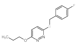 Pyridazine,3-[[(4-fluorophenyl)methyl]thio]-6-propoxy-结构式