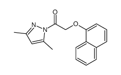 1-(3,5-dimethylpyrazol-1-yl)-2-naphthalen-1-yloxyethanone结构式
