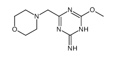 4-methoxy-6-(morpholin-4-ylmethyl)-1,3,5-triazin-2-amine结构式