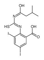 3,5-DIIODO-2-[[[(3-METHYL-1-OXOBUTYL)AMINO]THIOXOMETHYL]AMINO]-BENZOIC ACID结构式