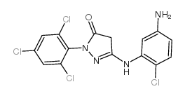 1-(2,4,6-Trichlorophenyl)-3-(5-amino-2-chloroanilino)-5-pyrazolone Structure