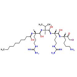 Decanoyl-Arg-Val-Arg-Lys-chloromethylketone structure