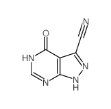 1H-Pyrazolo[3,4-d]pyrimidine-3-carbonitrile,4,5-dihydro-4-oxo-结构式
