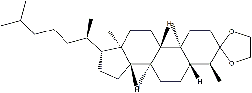 4α-Methyl-5α-cholestan-3-one 1,2-ethanediyl acetal structure