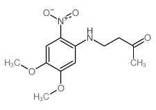 4-[(4,5-dimethoxy-2-nitro-phenyl)amino]butan-2-one structure