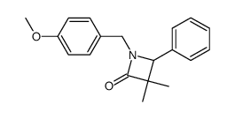 1-[(4-Methoxyphenyl)methyl]-3,3-dimethyl-4-phenylazetidin-2-one结构式