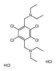 N-ethyl-N-[[2,3,5,6-tetrachloro-4-(diethylaminomethyl)phenyl]methyl]ethanamine,dihydrochloride Structure