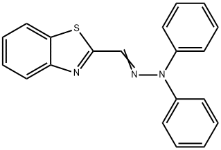 2-Benzothiazolecarboxaldehyde, 2,2-diphenylhydrazone Structure