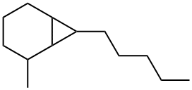 2-Methyl-7-pentylbicyclo[4.1.0]heptane structure