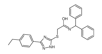 N-benzhydryl-2-[[5-(4-ethylphenyl)-1H-1,2,4-triazol-3-yl]sulfanyl]acetamide Structure