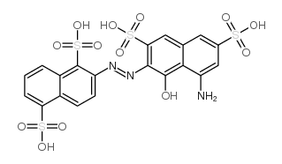 2-[(8-amino-1-hydroxy-3,6-disulpho-2-naphthyl)azo]naphthalene-1,5-disulphonic acid结构式
